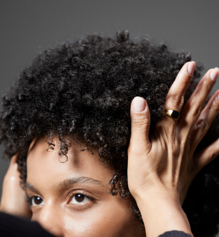 Curly hair close-up